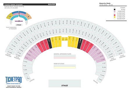 depeCHe MODE Live in Budapest - 2009.06.23 – Stadion kiosztás