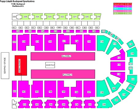 depeCHe MODE Live in Budapest - 2010.01.11 – Stadion kiosztás